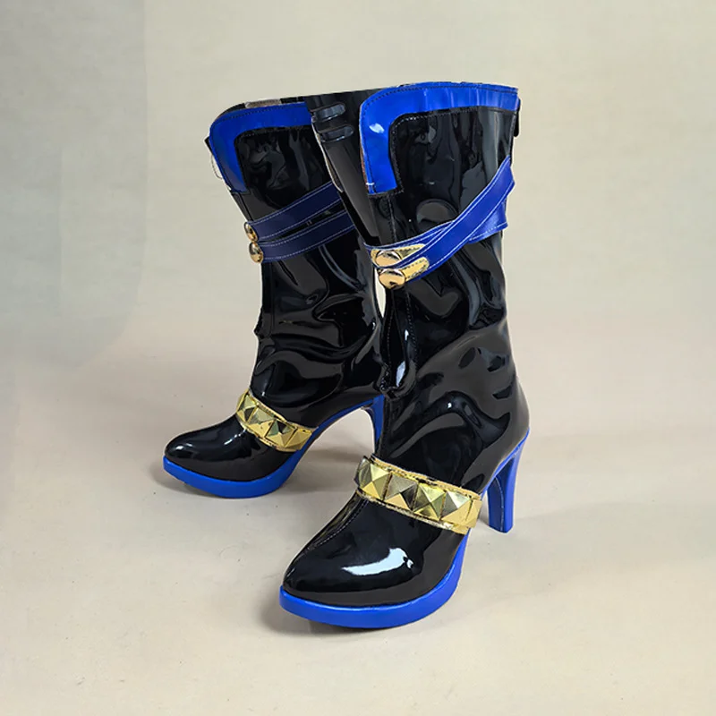 Wuthering موجات GALBRENA تأثيري أحذية النساء الرجال أحذية عالية الكعب الجلود القدم حذاء زي اكسسوارات هالوين الدعائم الطرف