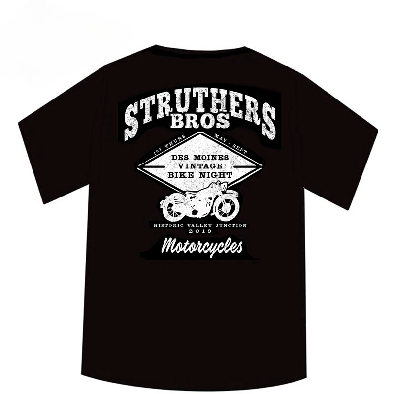 

Vintage T-shirt Motorcycle T-shirt Breathable Sweat Short-sleeved Men's and Women's T-shirt Street Trend Short-sleeved