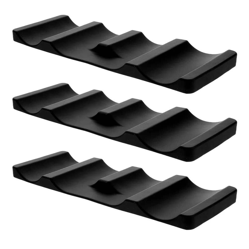 

3 Pcs Anti Beer Mat Soda Holder Silica Gel Bottle Refrigerator Shelf Design Prevents Tipping Sliding