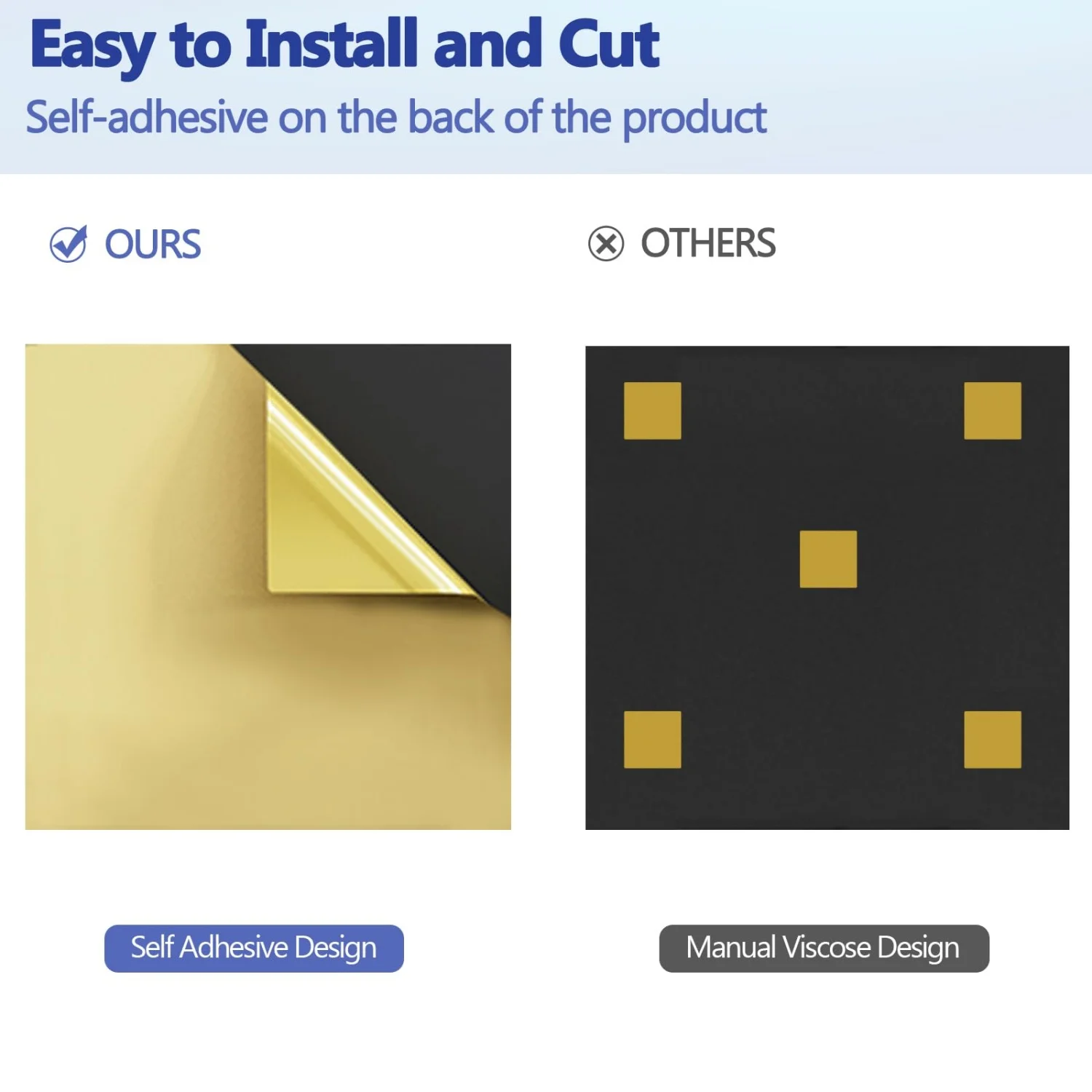 Paneles Acústicos Cuadrados HERTBER, Paquete de 12, Autoadhesivos, Azulejos de Pared Absorbentes de Sonido para el Hogar, Estudio u Oficina, Fácil Instalación