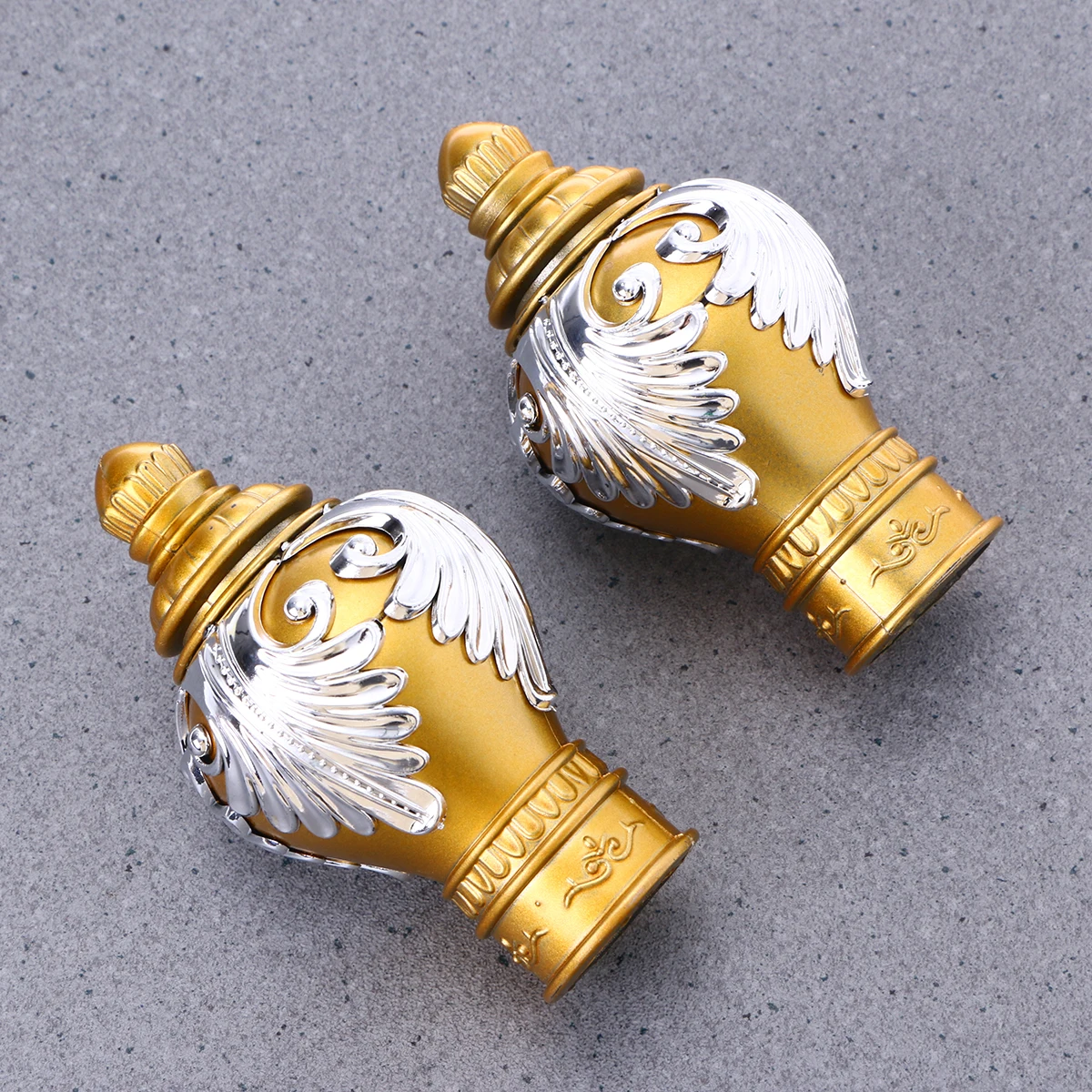 2 قطعة 28 مللي متر قطر قضيب الستارة نهاية الديكور الذهب الروماني القطب تلميح لغرفة النوم غرفة المعيشة أنيقة الستائر رئيس المألوف