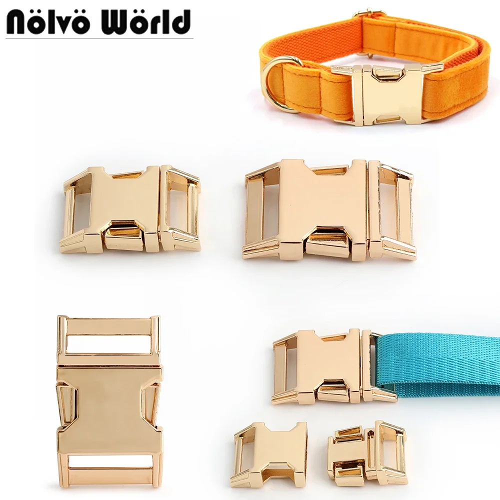 5/10/30PCS Gold 20mm 25mm Metal Adjuster Belt Strap Slider Release Buckle For DIY Dog Collar Paracord Snap Clip Hook Accessories