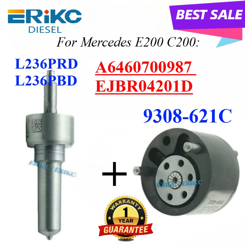 EJBR04201D طقم تصليح حاقن قضيبي مشترك فوهة L236PRD L236PBD صمام الوقود 9308-621C لمرسيدس E200 C200 A6460700987