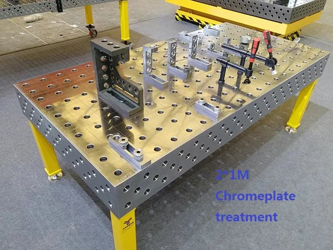 Dimensioni del foro di superficie di alta qualità diametro 16mm/22mm/28mm tavolo di saldatura 3d in ghisa