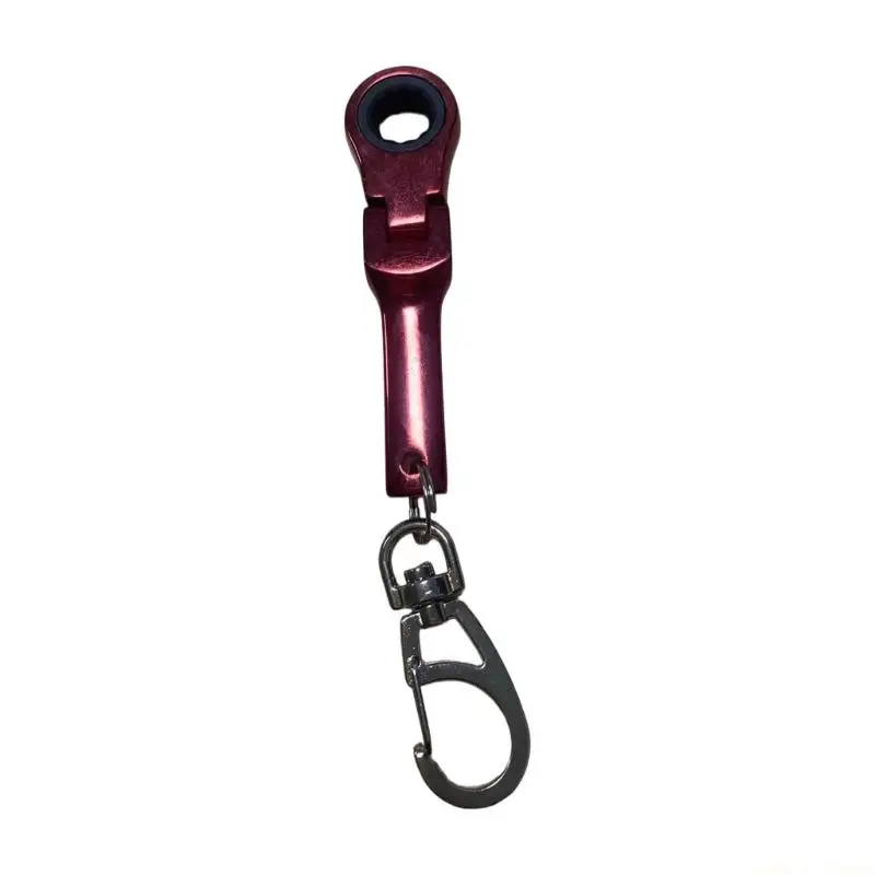 31BF Portable Ratchet Wrench Keychain For Diy Lovers And Everyday Repairs Multifunctional Alloy Construction Keyring