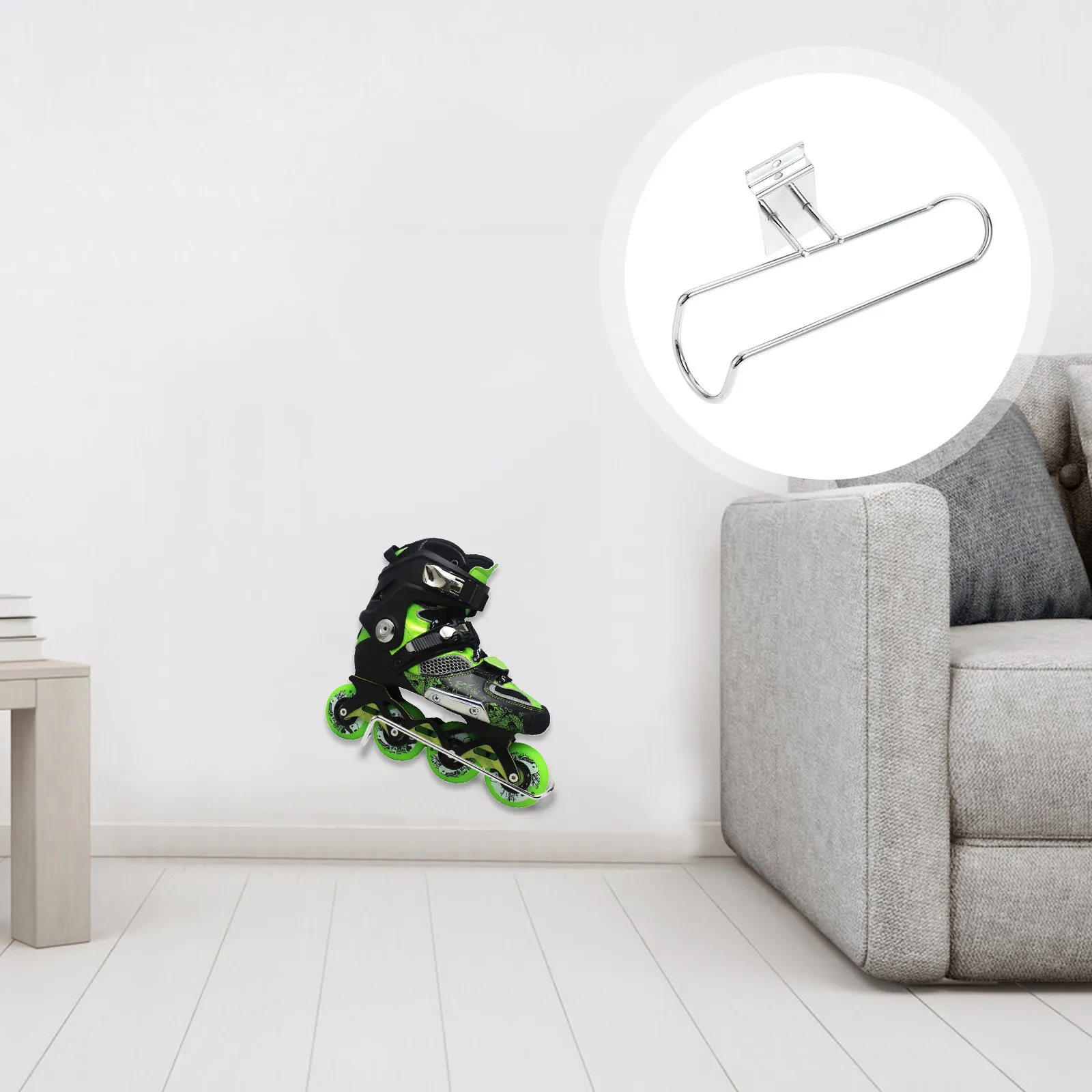 

1Pcs Stainless Steel Ice Skate Holder Roller Skates Display Bracket Stable Storage Stand for Shopping Mall Home