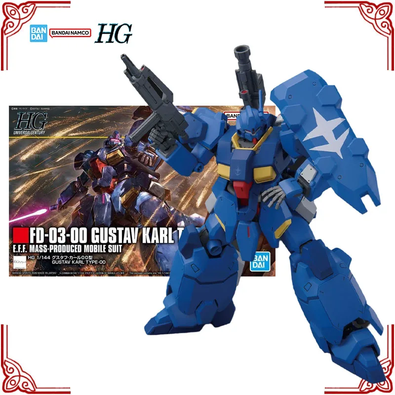 

In Stock Genuine Bandai Gundam Model Kit HGUC 1/144 FD-03-00 Gustav Karl Type-00 Anime Action Figure Collection Assembly Model