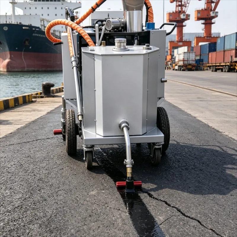 Customized Asphalt Crack Filler Machine Hand Push Diesel Fired Hot Melt Kettle For Highway Maintenance
