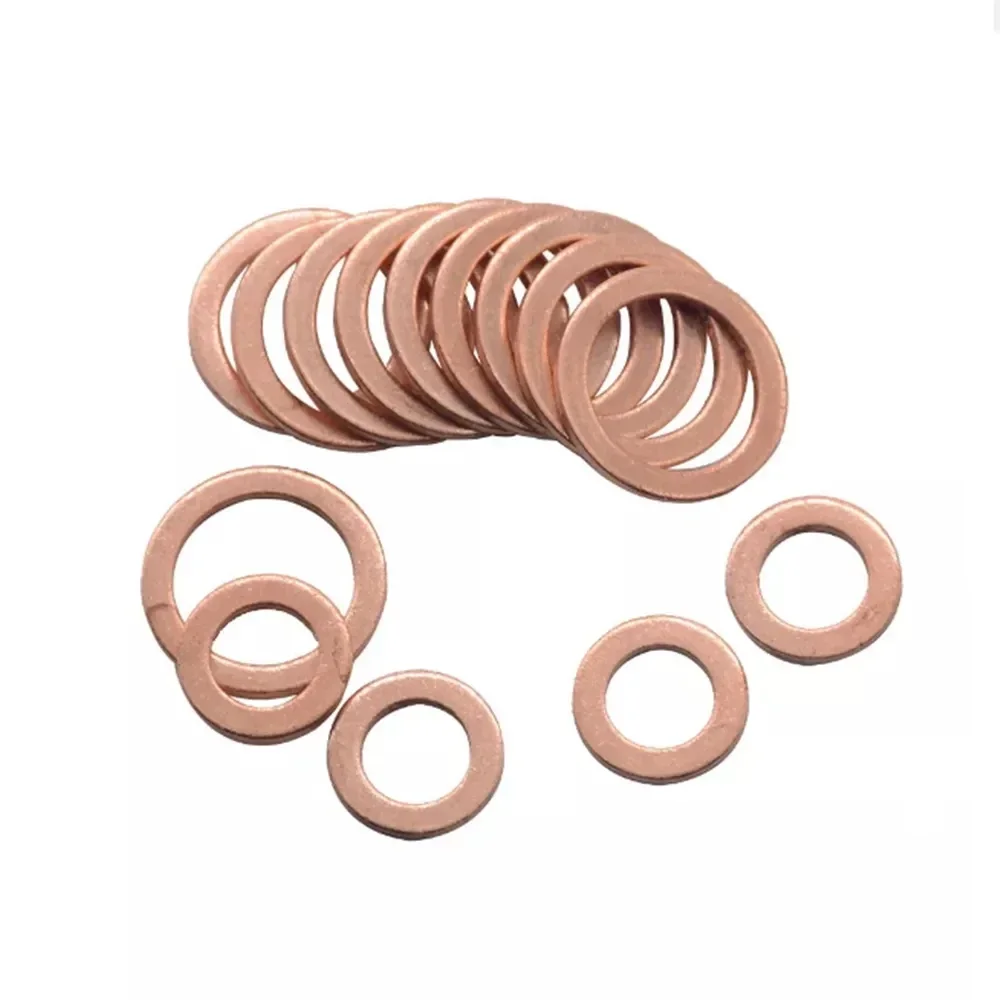 Imagem -04 - Copper Washer Junta Porca e Parafuso Grupo Flat Ring Seal Variedade Kit com Caixa m8 M10 M12 M14 para Sump Plugs