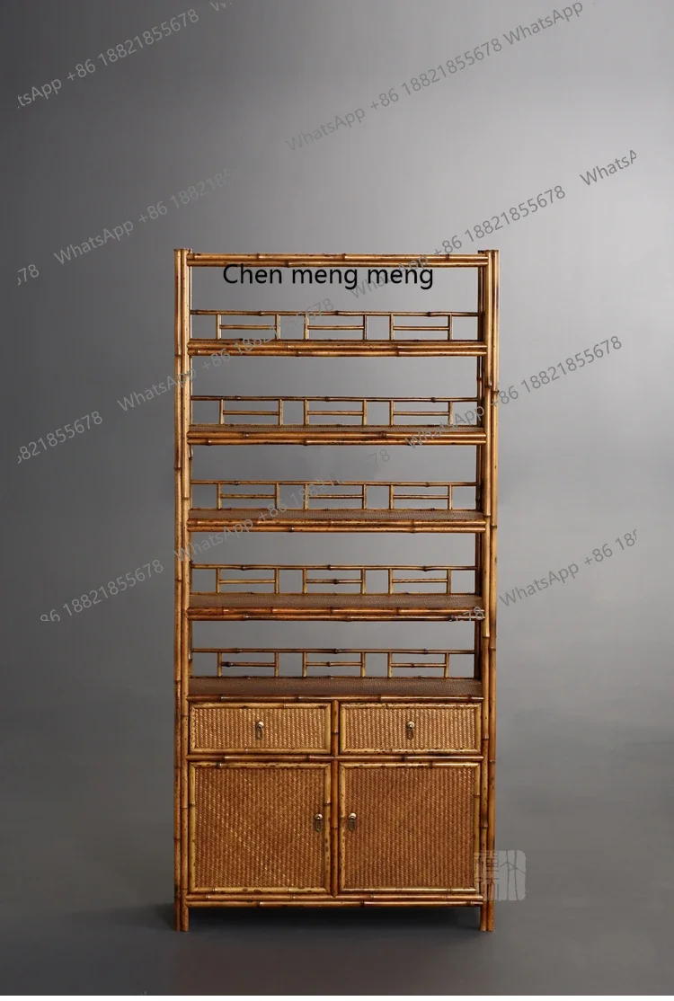 

New arrive Bookcase tea set storage rack decorative tea space clubhouse tea shed bogu rack
