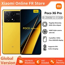 Xiaomi-POCO X6 Pro 5G, versión Global, MTK Dimensity 8300-Ultra 67W, carga Turbo, Triple cámara de 64MP, OIS 120Hz, AMOLED, 5100mAh