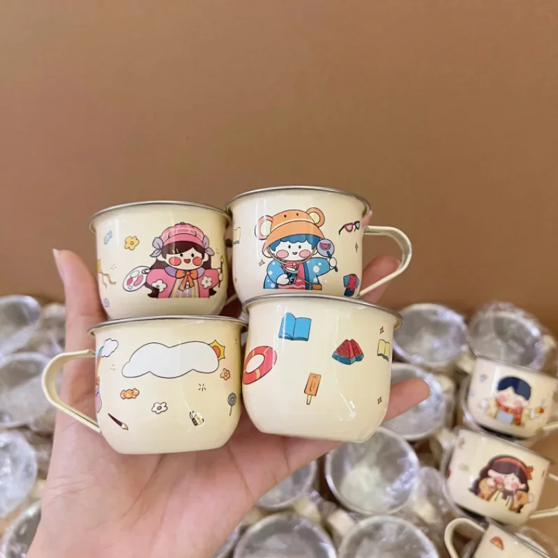 316 stainless steel children, water cup kindergarten milk cup, household drinking cup, anti-drop baby one-bite learning cup