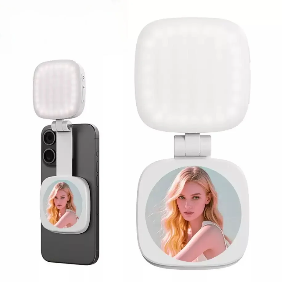 

Магнитная подсветка для селфи, подсветка для телефона, совместимая с MagSafe IPhone, 360° ° Светодиодный кольцевой заполняющий светильник для селфи с зеркалом для селфи/Vlog