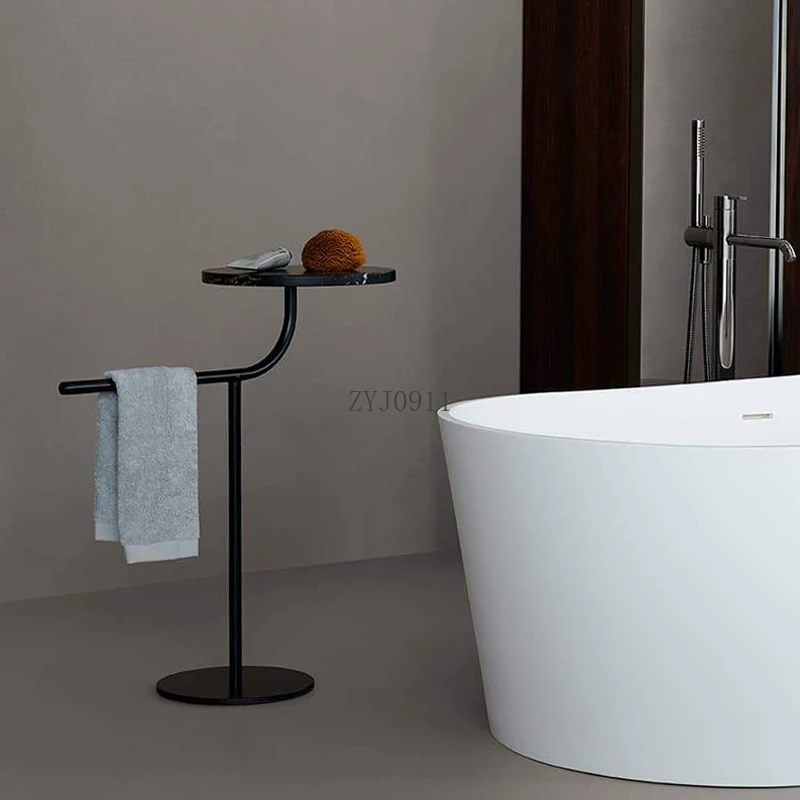 Bathroom non-punching towel rack, bathroom rack, simple wind floor bath towel rack