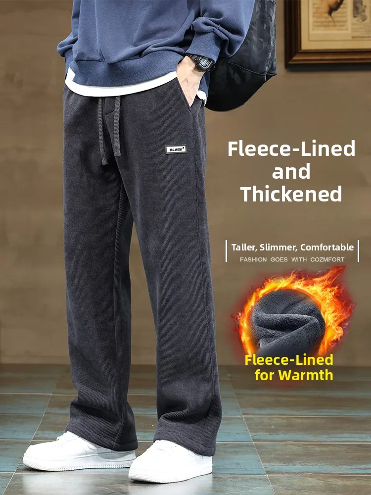 

Утепленные вельветовые брюки прямого кроя на флисовой подкладке: модные, удобные, универсальные, теплые зимние мужские брюки