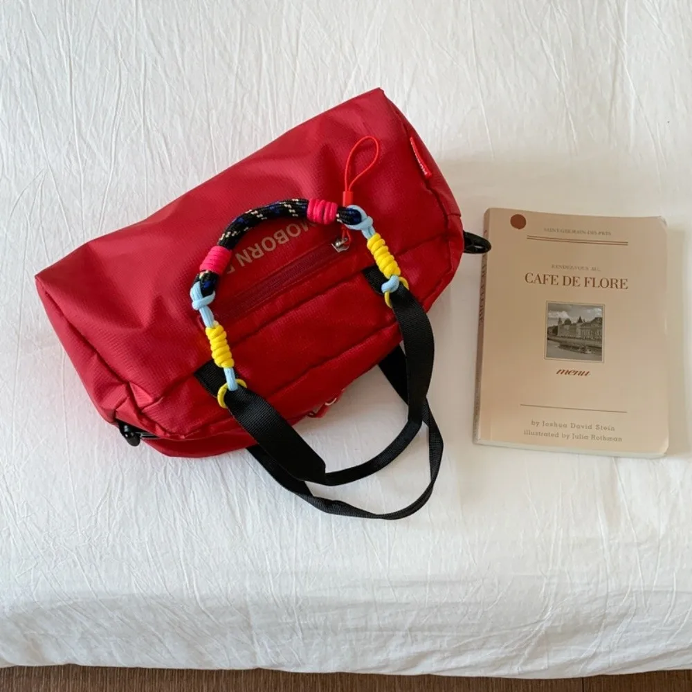 

Simple Lightweight Bowling Bag Large Capacity Leisure Nylon Crossbody Bag Casual Adjustable Strap Women's Handbags Unisex