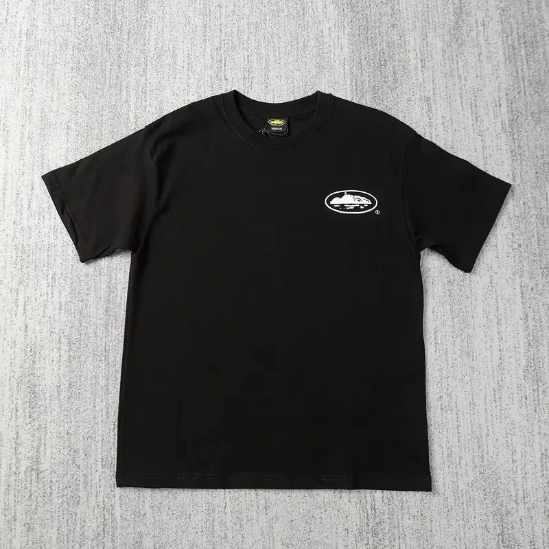 2025 Summer New Small Boat Printed Short Sleeve T-shirt Loose Round Neck Breathable Half Sleeve Casual Fashion Brand image 4