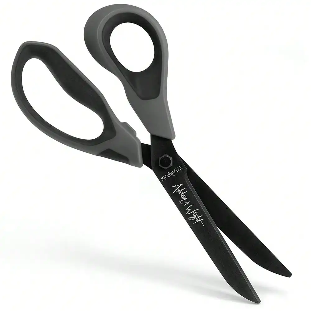 

Titanium HD - Heavy Duty Scissors For Office, Home, Kitchen And Craft - 210mm / 8" - Titanium Coated Blades (Gray, Left Handed)