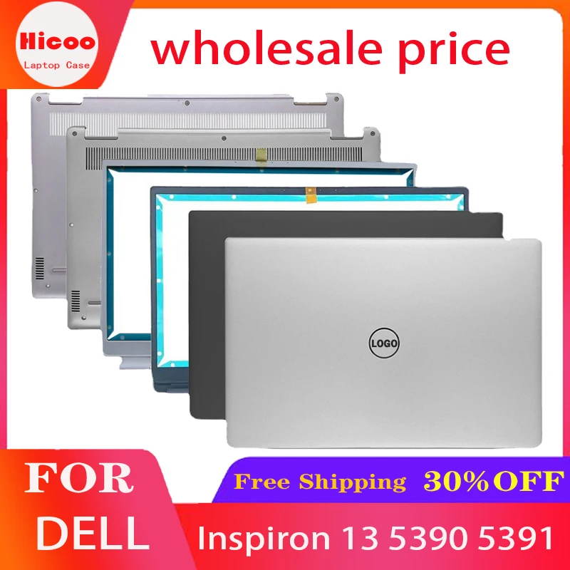 New For Dell Inspiron 5390 5391 LCD Back Cover Bezel Hinges Bottom Case Screen Top Cover 02XFJC 0FYVMM