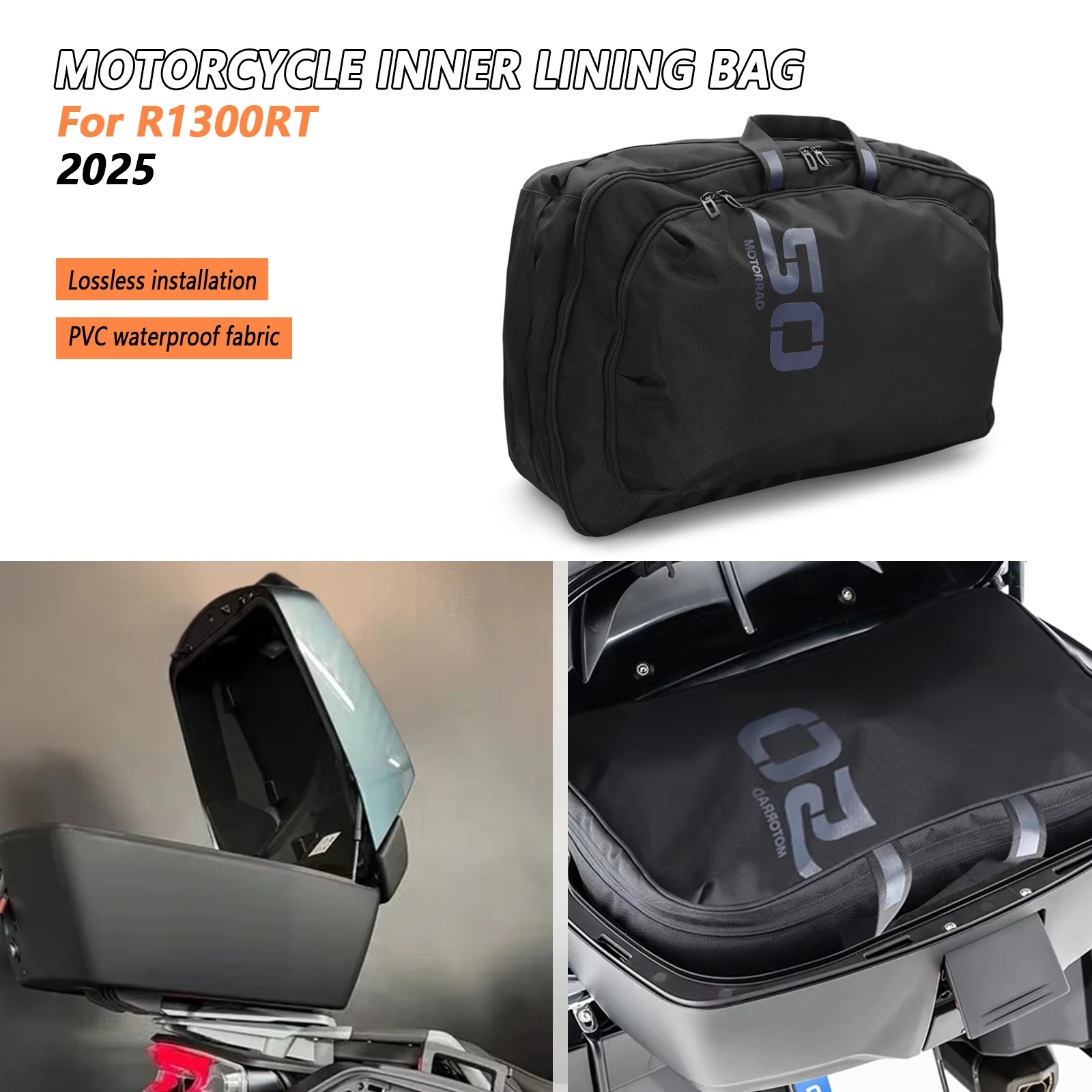 

Для BMW R1300RT R1300 RT 2025 Новая мотоциклетная верхняя сумка-вкладыш, черная хвостовая коробка, задняя внутренняя сумка, боковая коробка, вкладыш, аксессуары для сумки