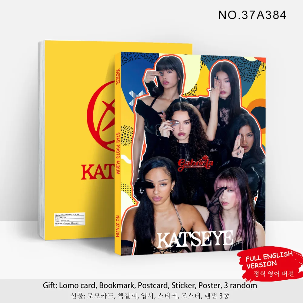 

Skzoo Hot Katseye Gabriela Photo Album 80 Pages Star Photobook With Random Lomo Cards Stickers Postcards Bookmark Poster Gift