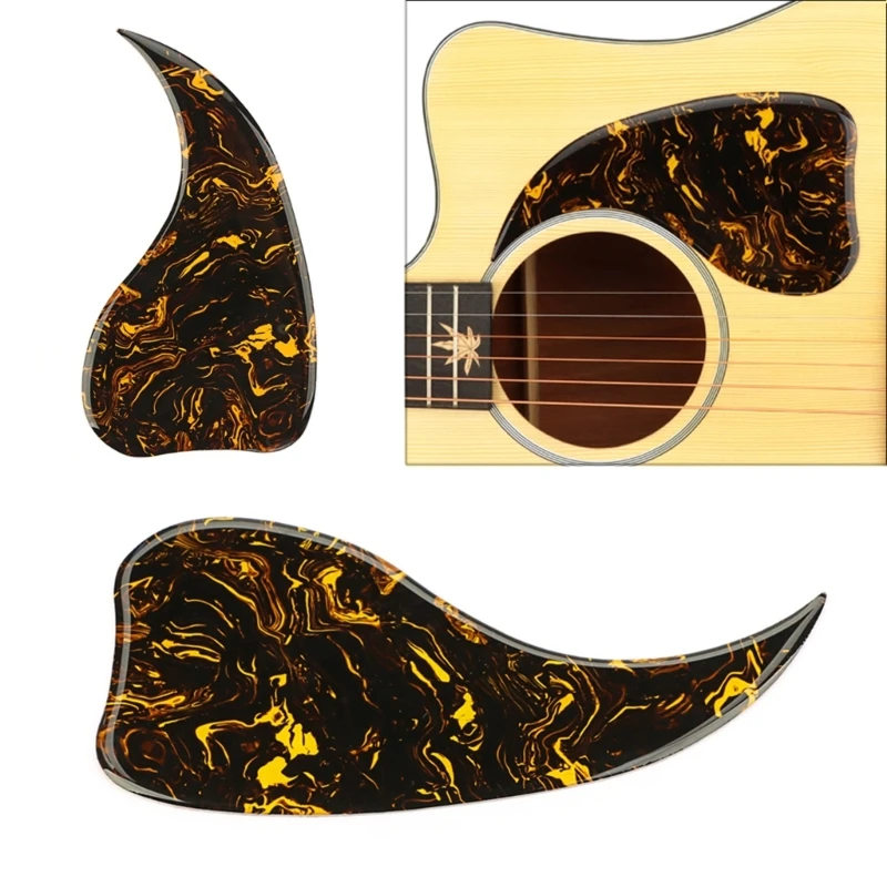 

Folk Acoustic Guitar Self-Adhesive Scratch Plate Pickguard PVC Guitar Pickguard Anti-Scratch Guard Plate Easy Install