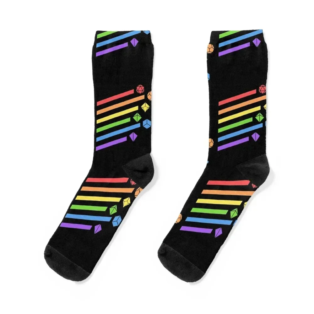 Rainbow Dice Set Tabletop RPG Gaming Socks sports and leisure heated Heating sock Socks Woman Men's