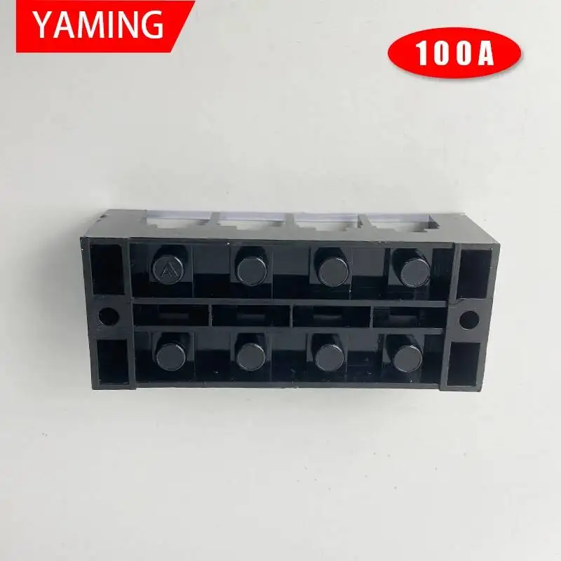 TBC-1004/TB-1004 Fixed Type 100A 600V 4 Position 0.5-25mm2 Connection Terminal Block Electrical With Copper