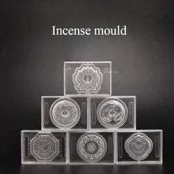 Incense Card Mould Double-sided Acrylic Material Auspicious Clouds Lotus Pattern Handmade DIY Accessories Incense Beads Tools