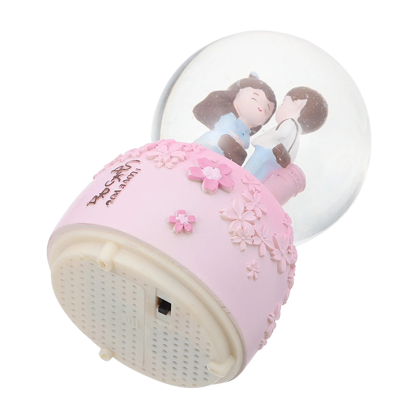 1pc Musical Crystal Ball Premium Desktop Decor Lovely Figurines Romantic Valentine'S Day Gift Wedding Anniversary Xmas Present