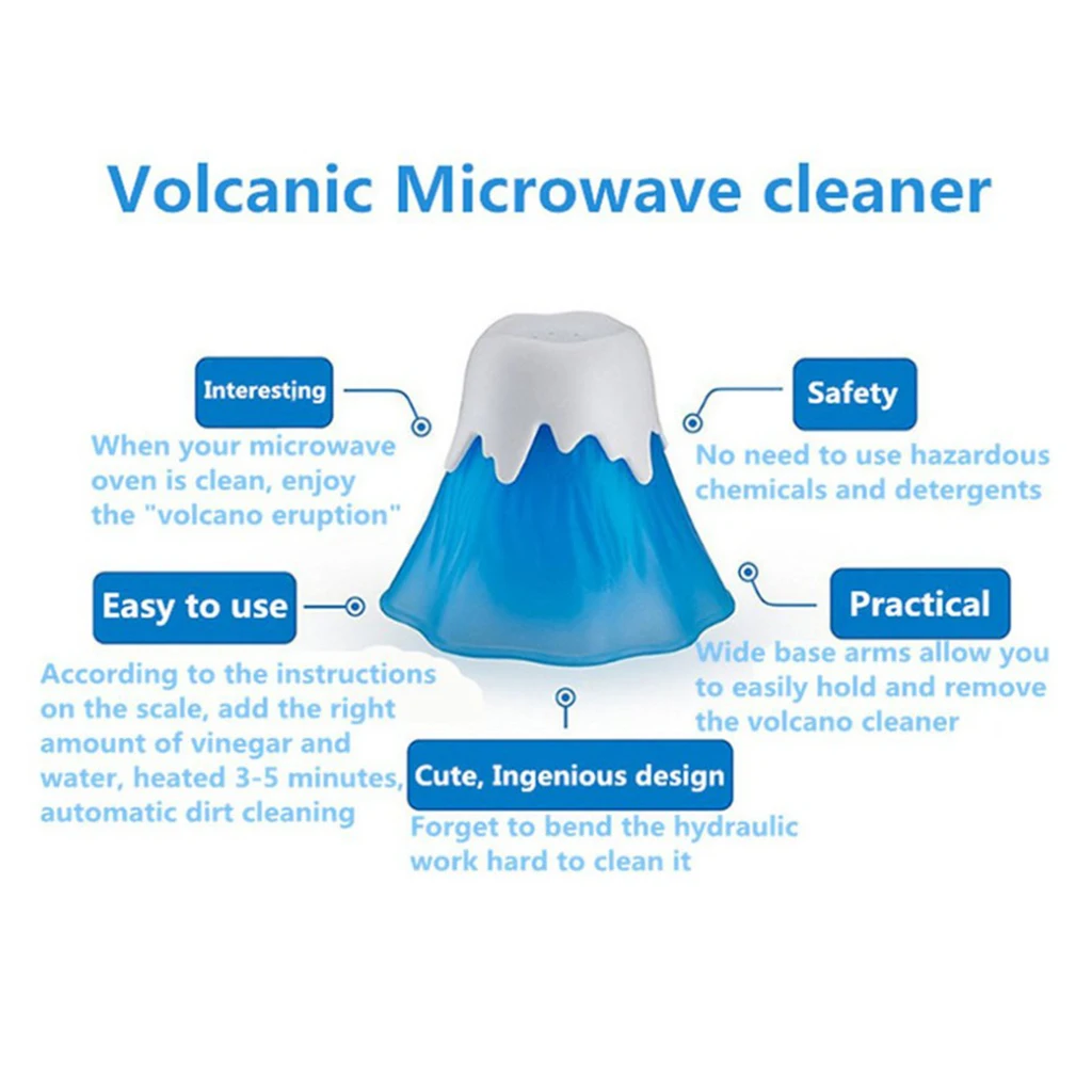 Kreatywny wulkan wybucha odkurzacz parowy do neutralizator zapachów plam w kuchence mikrofalowej