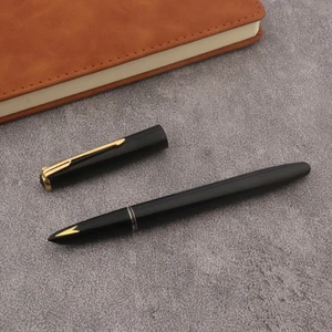 Ручка перьевая Hero 616s, металлическая чернильная ручка, Черная стрела, F Перо, Офисная фоторучка с золотыми чернилами, 1 шт.