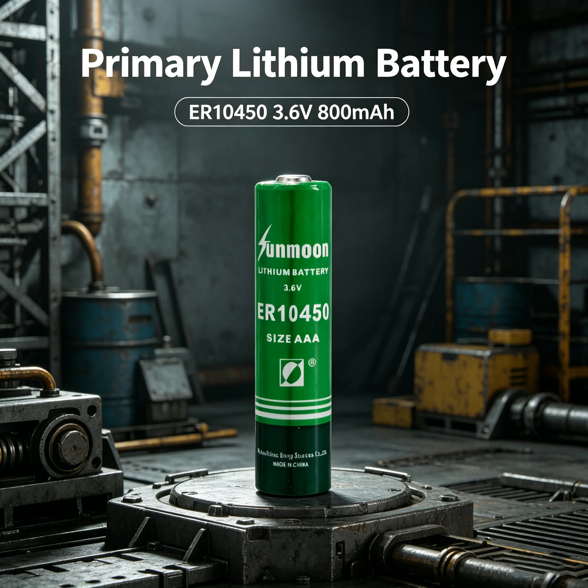 

SUNMOON ER10450 3.6V lithium battery No. 7 800mAh suitable for heating temperature controller alarm heating