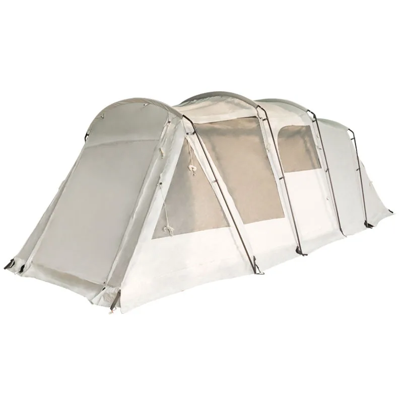 

Custom Factory Tunnel Tent Two Rooms One Living Room Oxford Fabric Outdoor Camping Tent Warm Rainproof Sunproof Mosquito-Proof