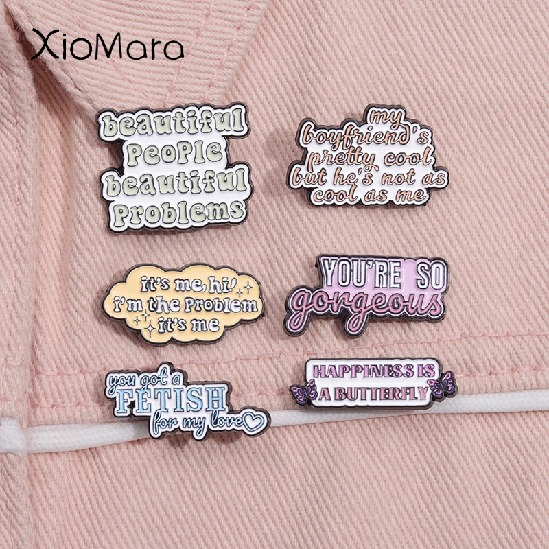 Funny Quotes Enamel Pins Custom Money Power Glory Proverb Saying Brooches Lapel Backpack Badge Inspiring Phrase Jewelry Gift