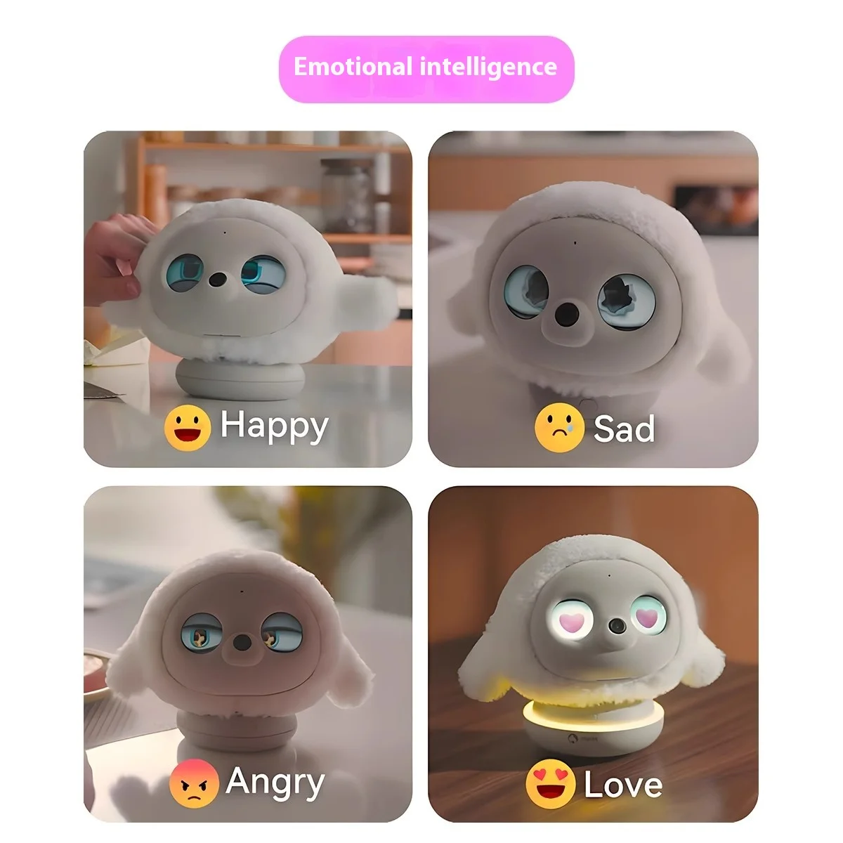 Ropet Robot Intelligent Ai Desktop Companion Robot Facial Recognition Touch Sensing Growth Custom Pet Toy Support Multi-Lan