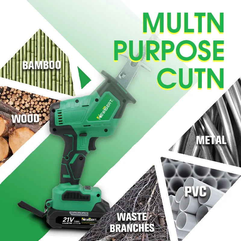 ZJZ NewBeat Electric Saber Saws Cut Machine Battery Portable Handheld Cordless Brushless Power Reciprocating Saw