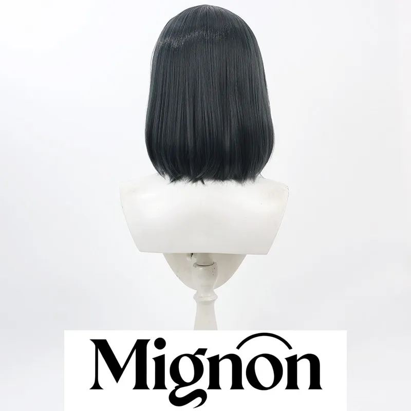 Senpai é um menino Aoi Saki peruca cosplay verde escuro corte bob presente de Halloween