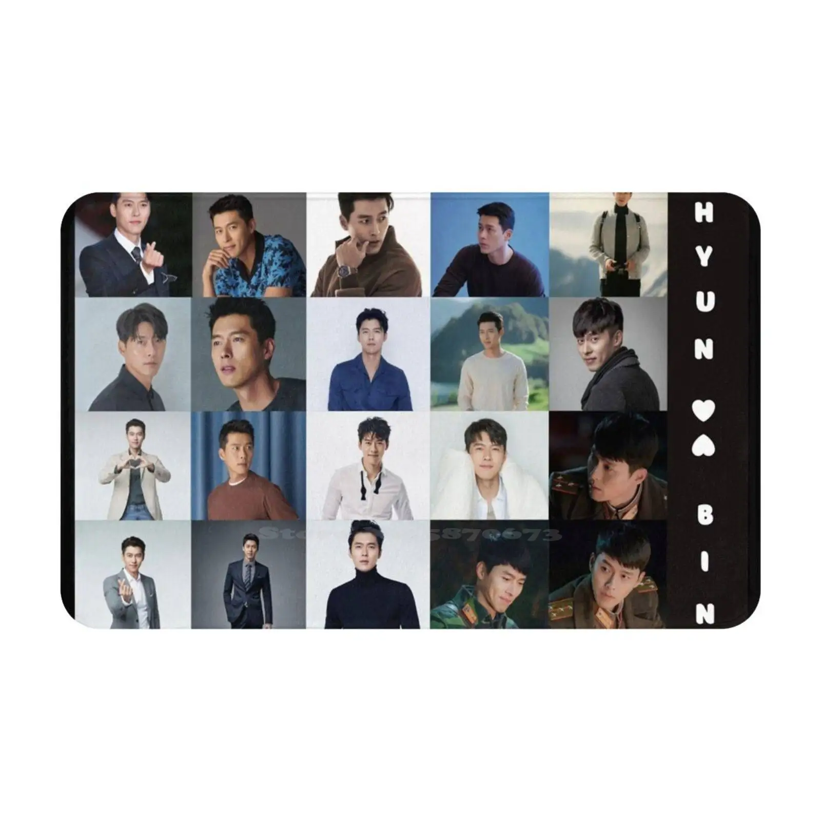 Hyun Bin Soft Cushion Car Home Carpet Door Mat Hyun Bin Cute Korean Drama Kdrama Movies Dramas Crash Landing On You Cloy