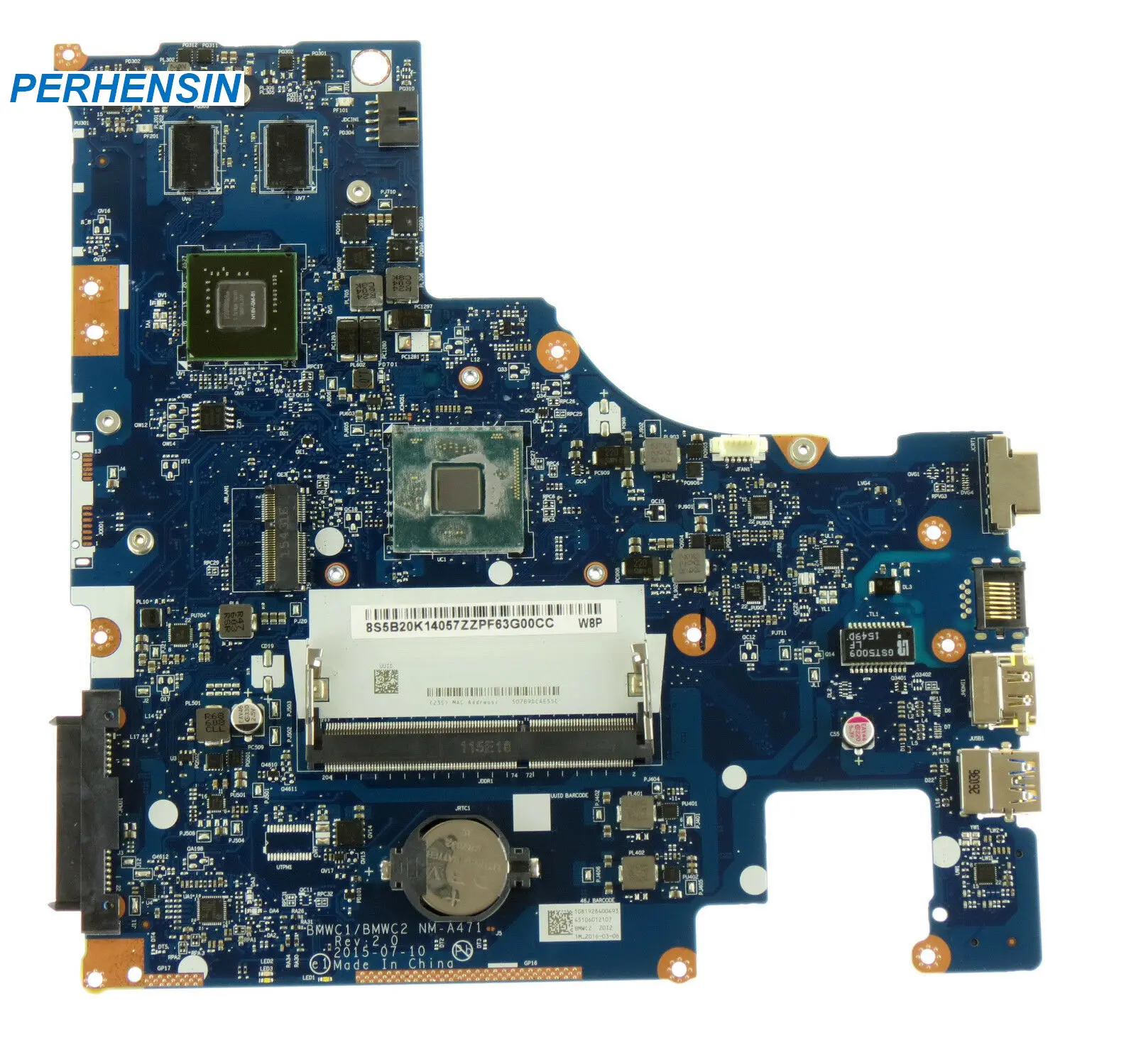 

FOR Lenovo IdeaPad 300-15IBR Mainboard NM-A471 Celeron N3060 GeForce 920m 1GB 5B20K14023 5B20K14045 100% Perfect Work