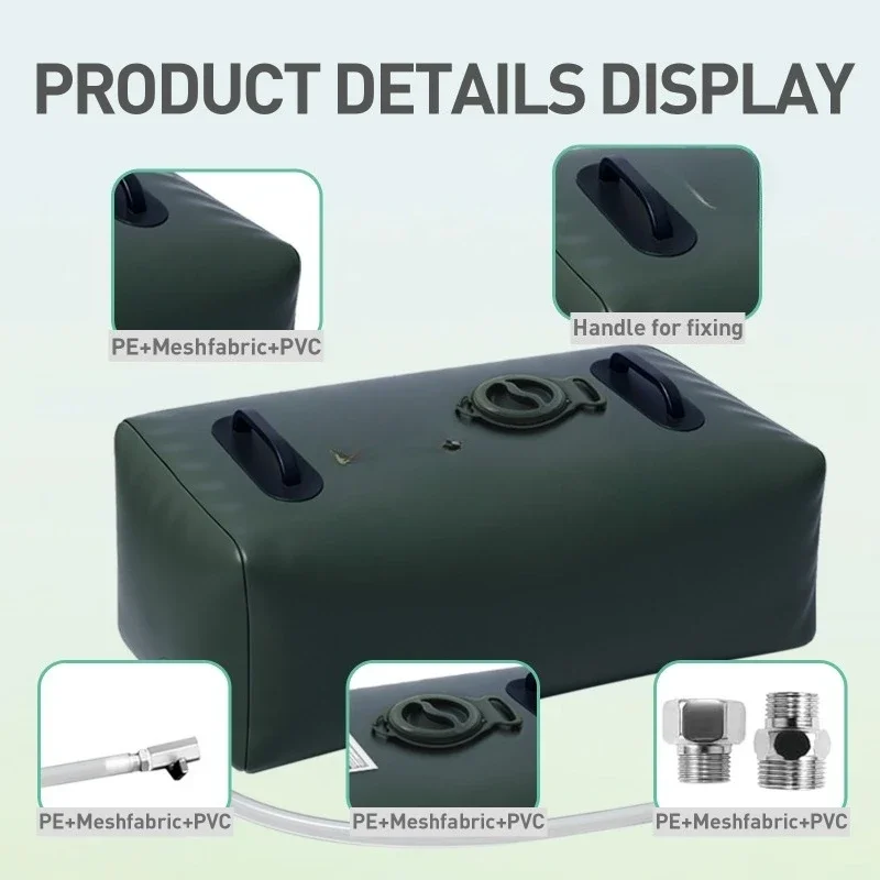 Drinking water storage containers, portable water storage bags, RV foldable water tanks