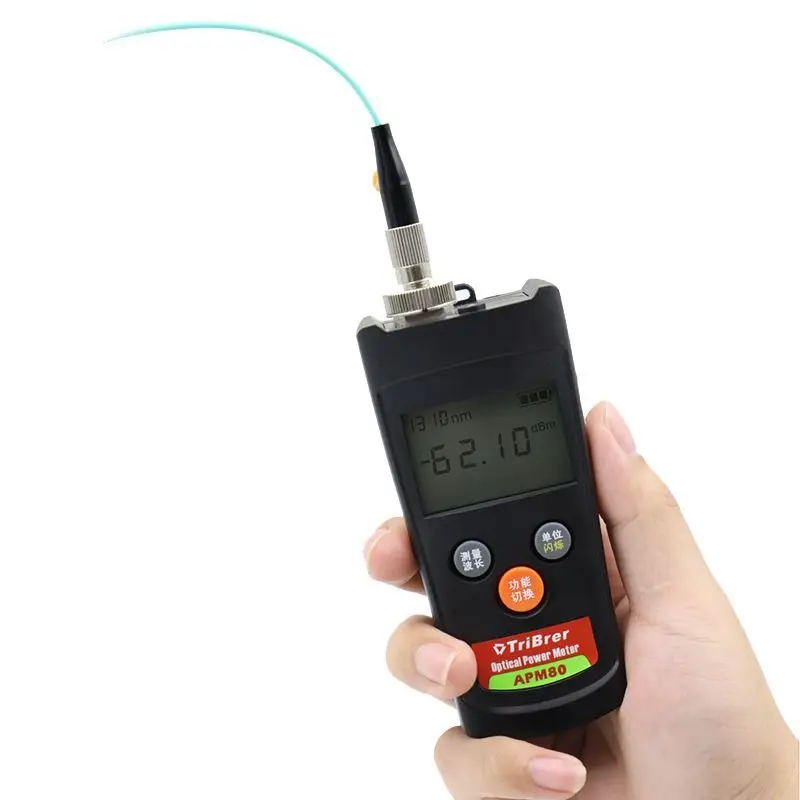 Mini Handheld OPM APM80 -70 to +10dBm/ -50 to +26dBm  Fiber Optic Power Meter LED Light High precision FTTH