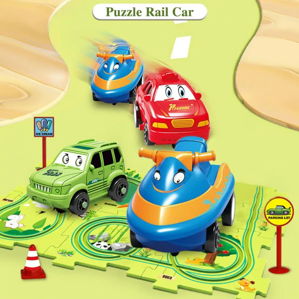 Ensemble de jouets de voiture de piste de puzzle pour des enfants, jeu de logique de teaser de cerveau, apprentissage alth