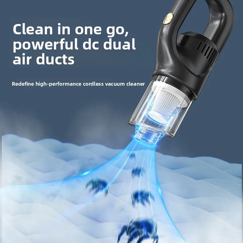 YJQ wireless charging vacuum cleaner household car with strong suction portable handheld view 4