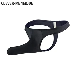 CLEVER-MENMODE Sexy Men's Bikini Bulge Open Penis Pouch Briefs Underwear Man Low Waist Panties Male Elephant Nose Underpants