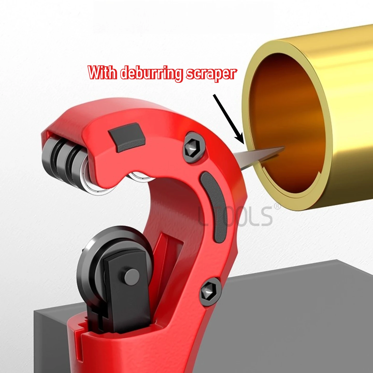 قاطع الأنابيب الدوارة اليدوي المتين متعدد المواصفات قاطع سبائك الألومنيوم شفرة صلابة عالية مع مكشطة إزالة الأزيز