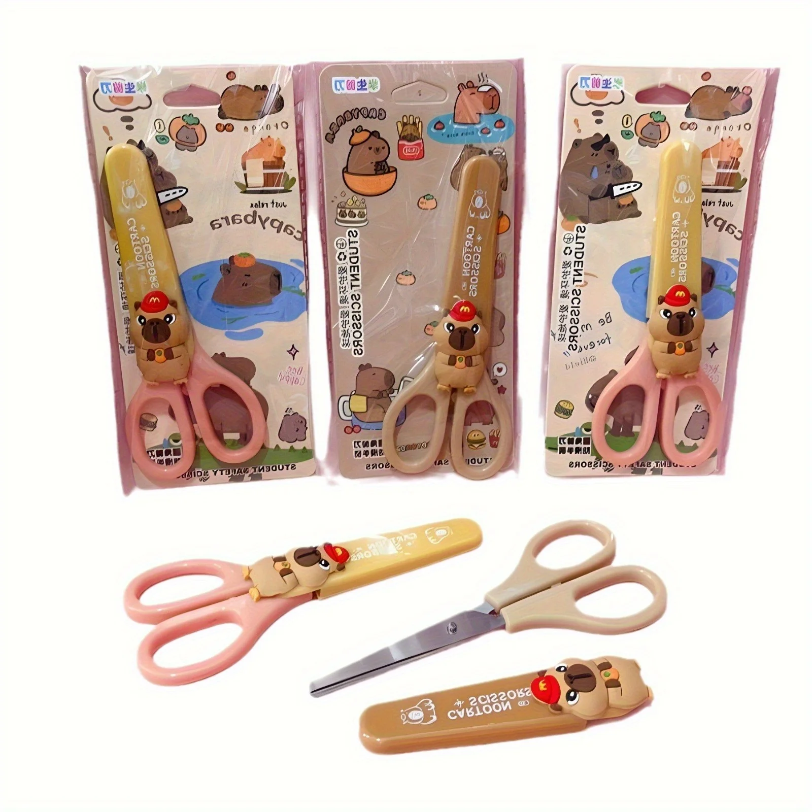 1Pcs Guinea Pig Pattern Scissors Suitable for Paper Cutting Sewing Thread Cutting Stainless Steel Material Random color
