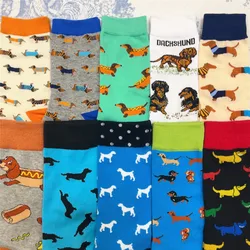 Adult Size Dachshund Hush Pup Puppy Crew Cotton Socks Dog Paws Claws Pet Street Fashion Animal Sausage Funny Cartoon Lovely Sox