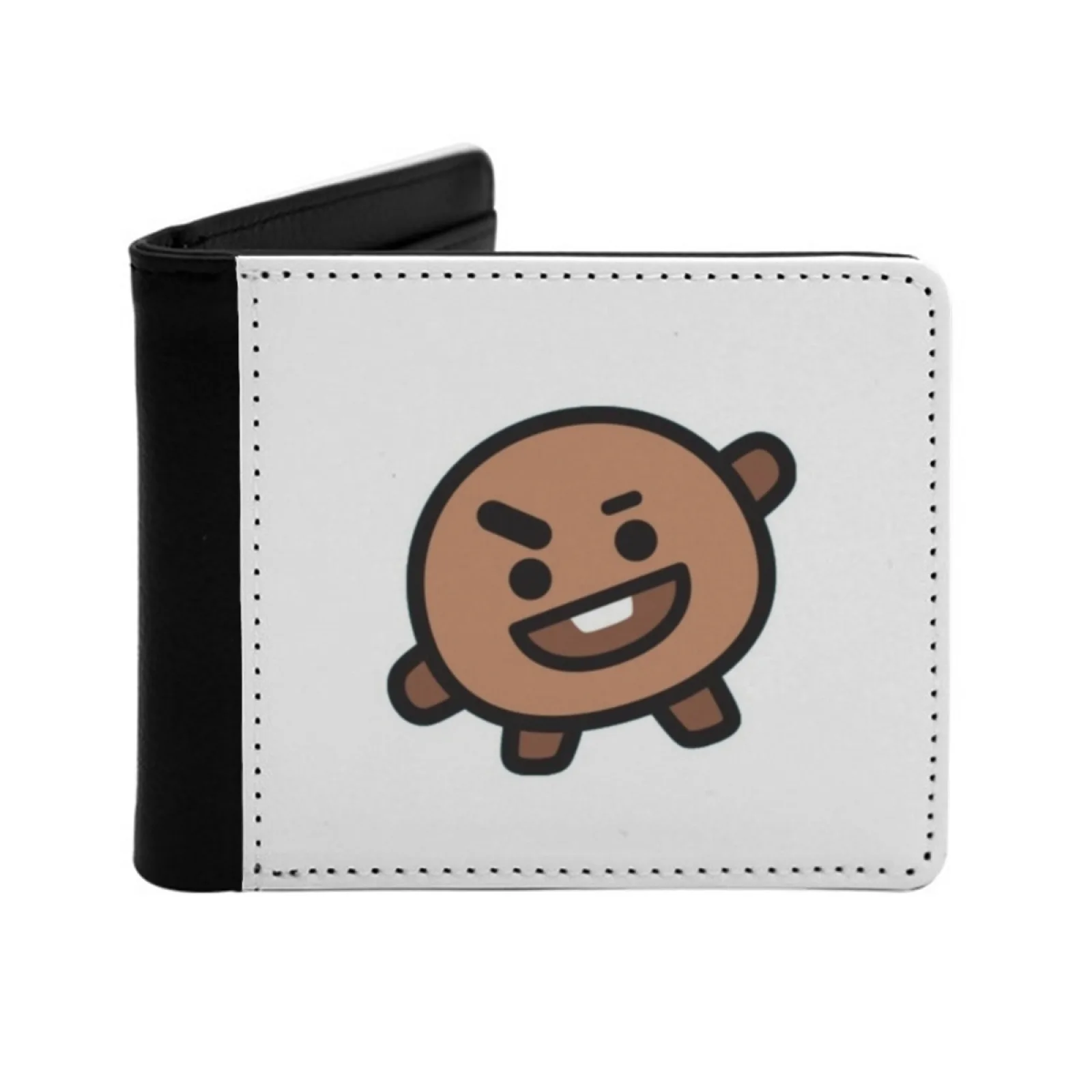 

Shooky Men's Wallet Pu Leather Wallet Multifunction Credit Card Purse Army Kpop Manga Personalized Print Vintage Multifunction