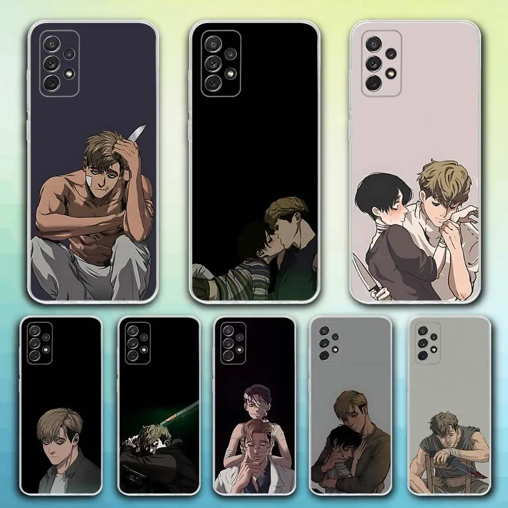 

K-Killing Comics Stalking Phone Case For Samsung S30,23,21,22,20, FE lite,S10,9,8,7 PIus Note20ultra Soft Transparent
